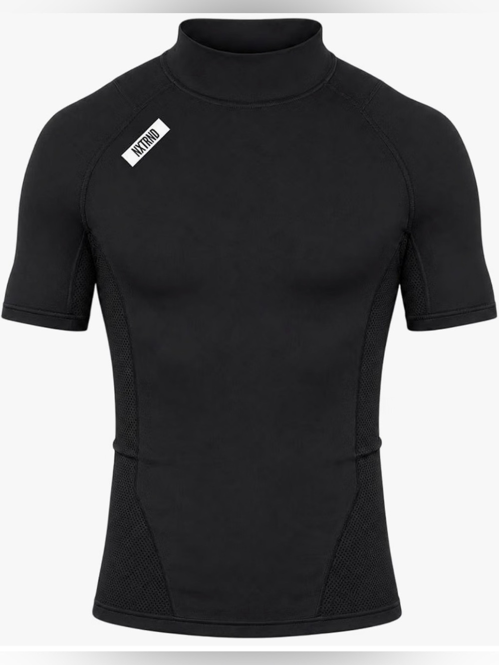Youth Boys Compression T-Shirt, Short Sleeve Mock Neck